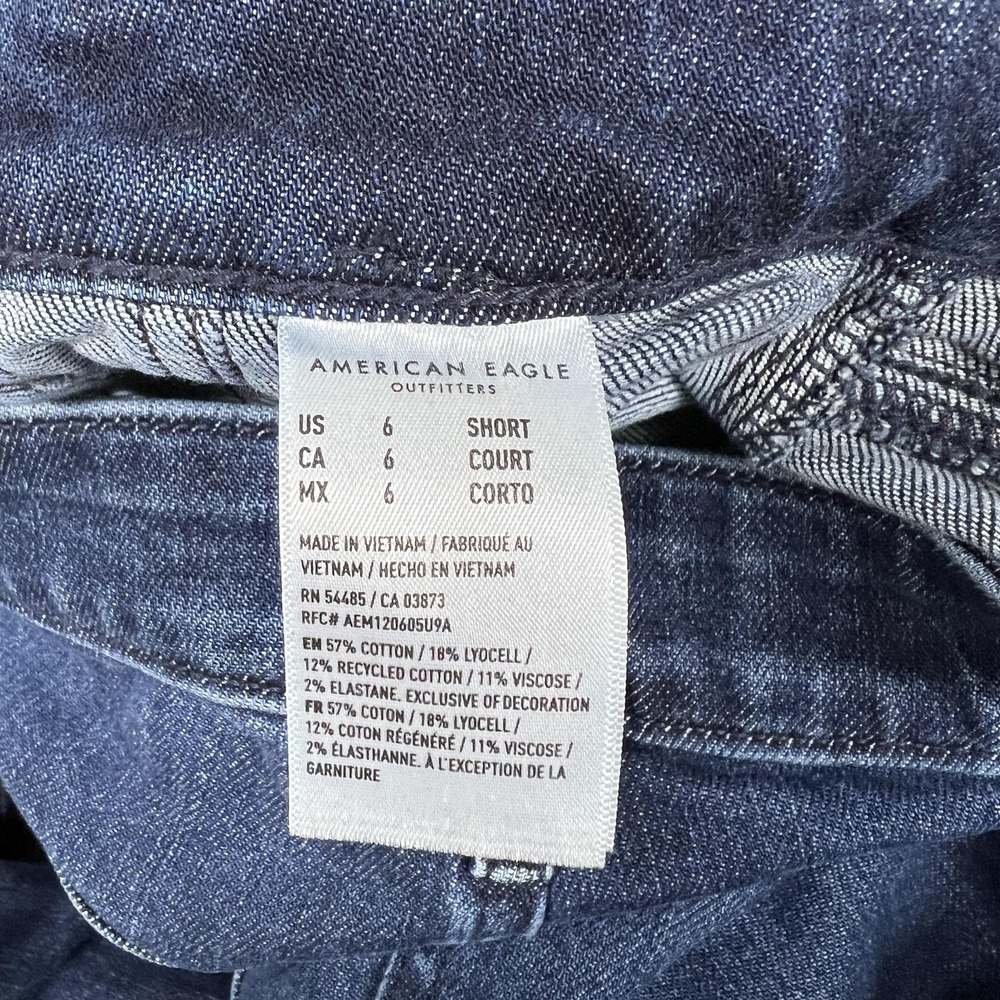 American Eagle Jeans Womens 6 Short Blue Super High Rise Baggy Wide Leg Denim - Picture 5 of 16